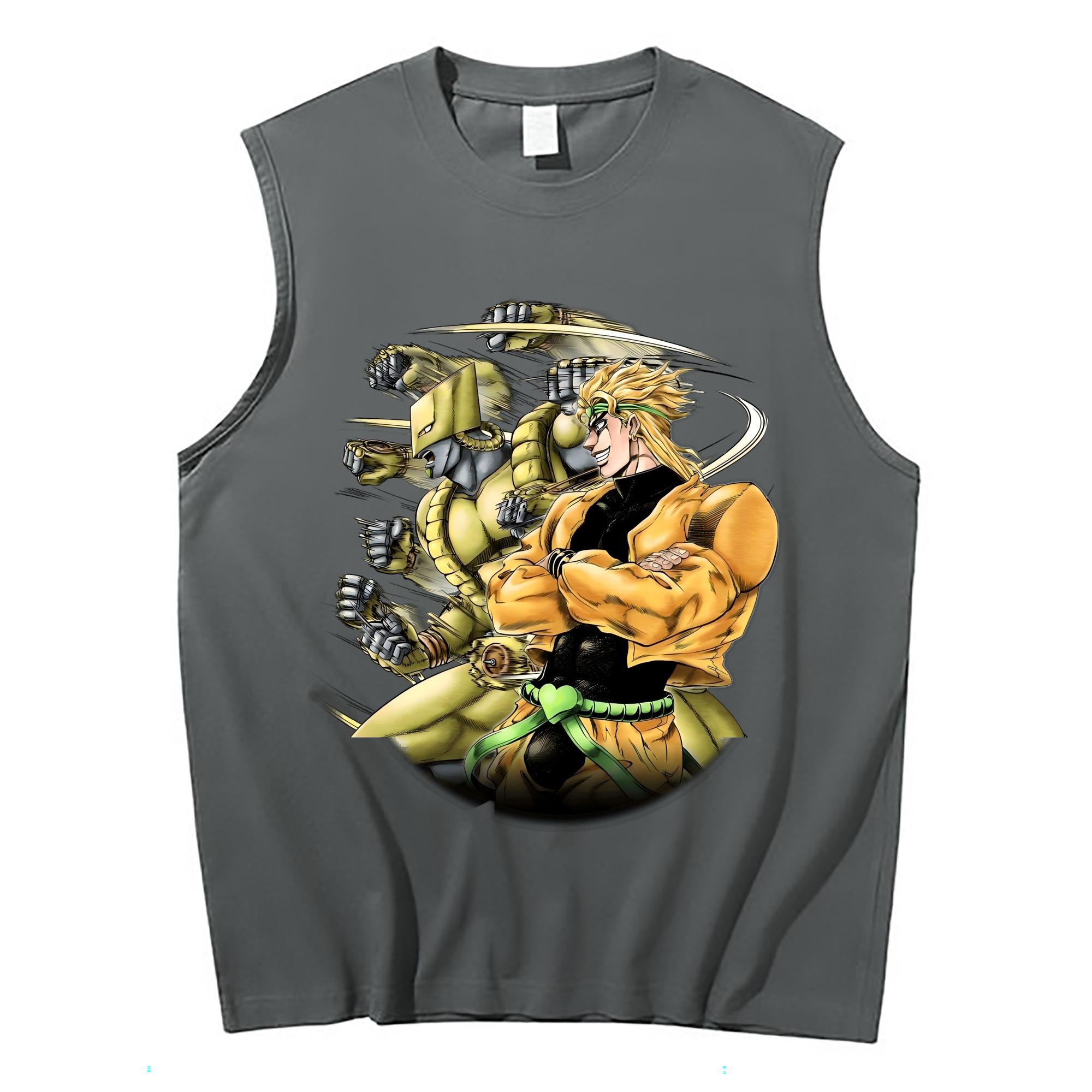 （画像用） ジョジョの奇妙な冒険 ディオ?ブランドー JoJo's Bizarre Adventure Dio Brando コットン100％タンクトップ（フロントプリント）